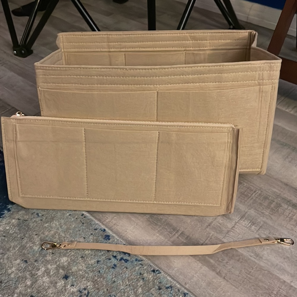 Tan insert / organizer for Louis Vuitton Neverful